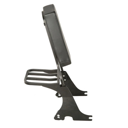 Black Sissy Bar Backrest Luggage Rack for Harley Sportster XL 883 1200 (04-22)
