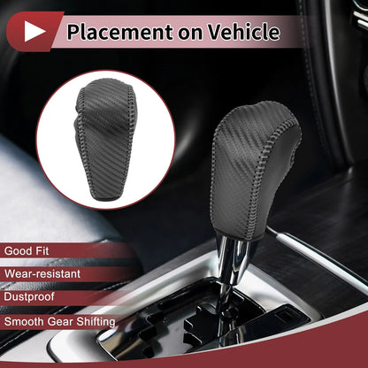 Gear Shift Knob Cover for Ford Edge (2011–2014) Gray Faux Leather