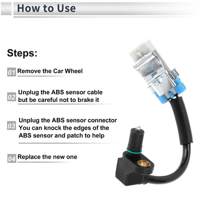 ABS Wheel Speed Sensor for Chevrolet Equinox (2005-2006) 1 x Front Left/Right