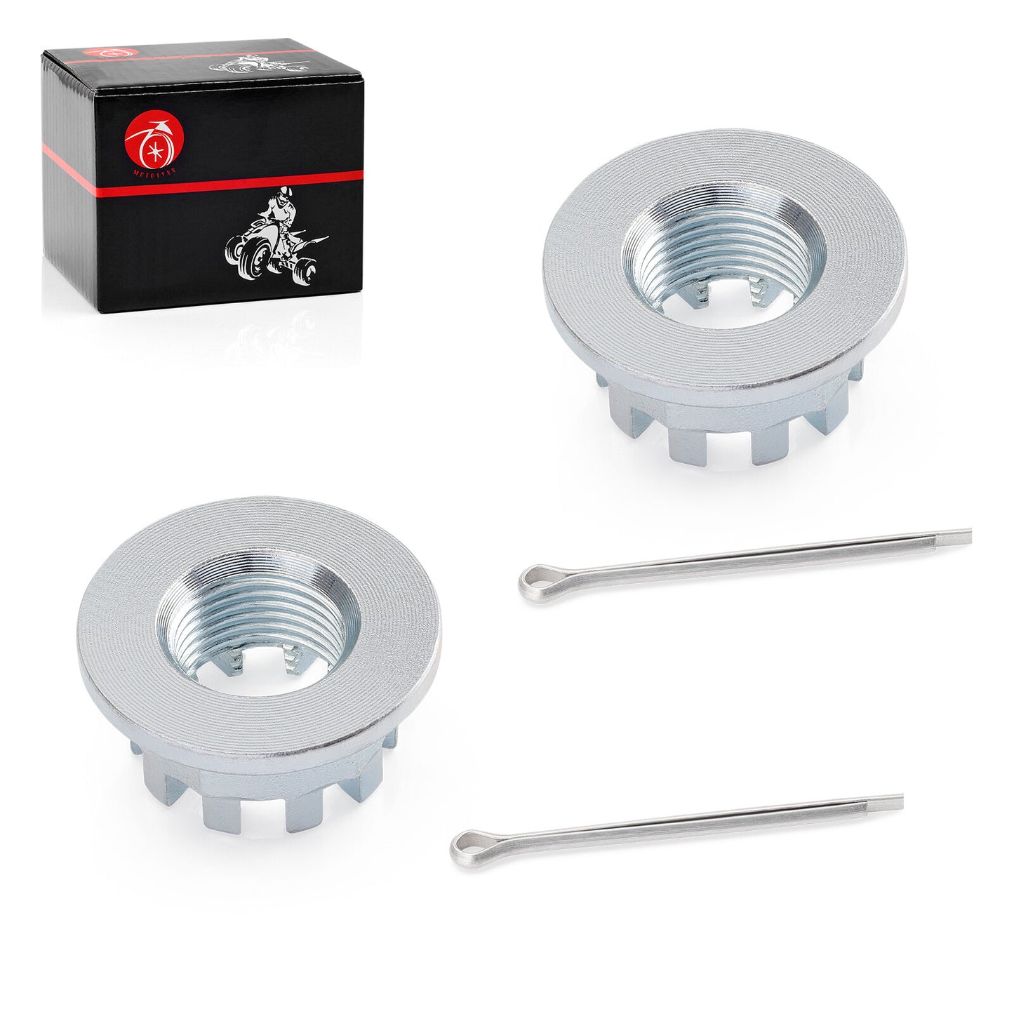 2X Front Axle Castle Nuts for Honda Recon 250 (2000–2009)