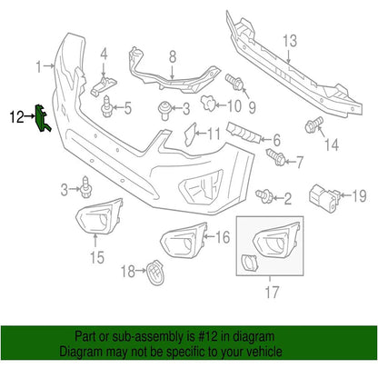Front Tow Eye Bumper Cover Cap for Subaru Impreza 2.0L (2012-2014)
