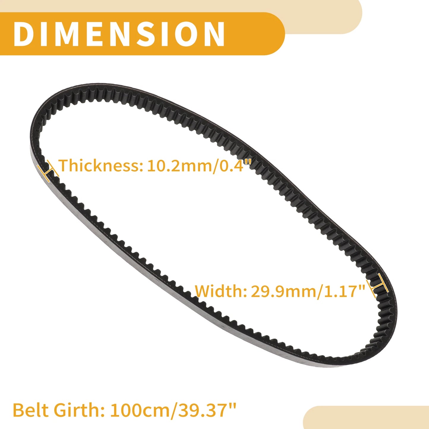 Drive Belt V-Belt for EZGO 2 Cycle Gas Cart (1988)