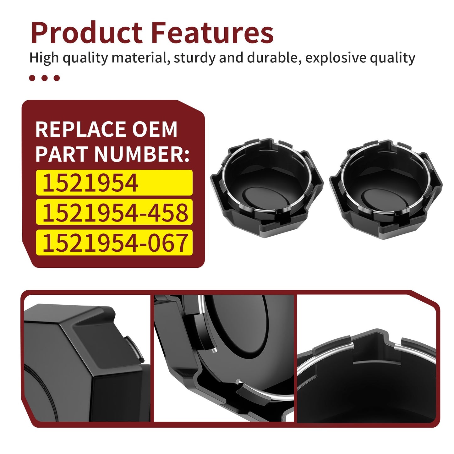 2 Wheel Rim Caps for Polaris Ranger XP 570 (2016)