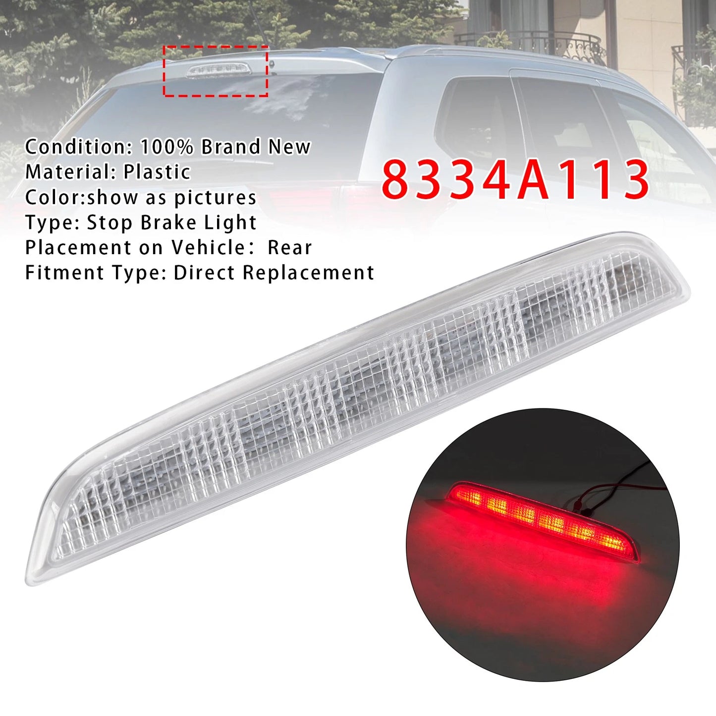 LED High Mount Stop Brake Light 8334A113 for Mitsubishi Outlander (2013–2016)