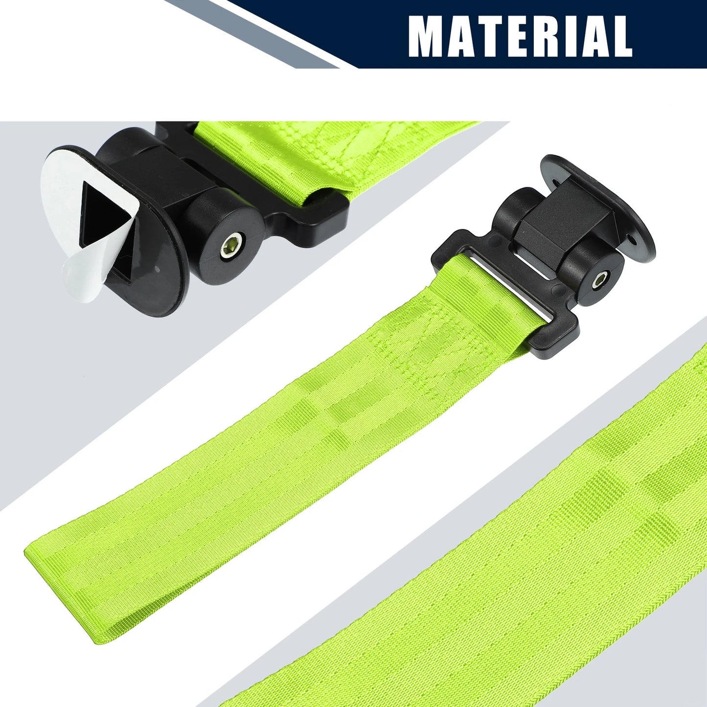 Tow Hook Strap Towing Belt for Car (27x6.5cm) - Green