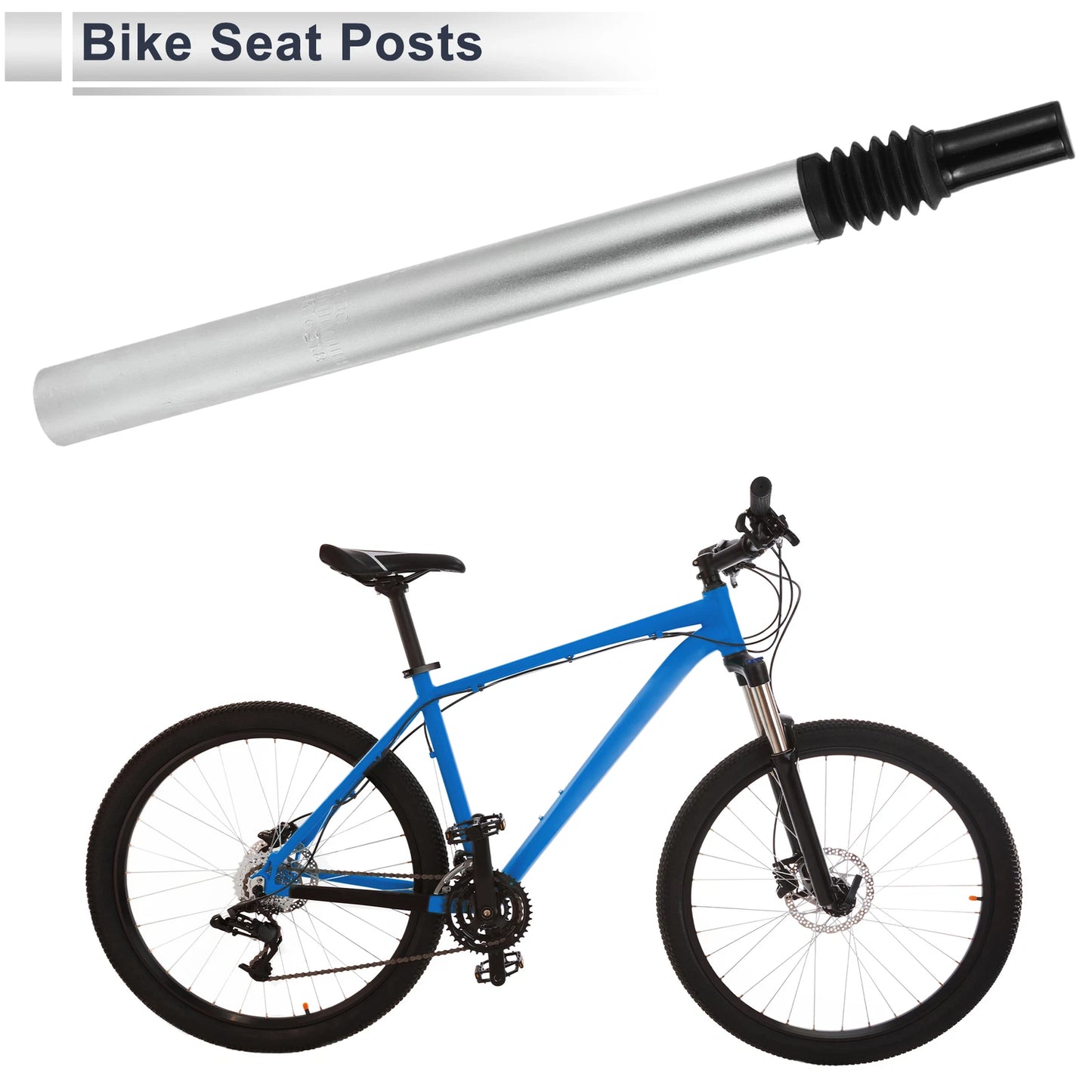 Bike Seat Post 31.8mm x 400mm for Universal Fit (Shock-absorbing)