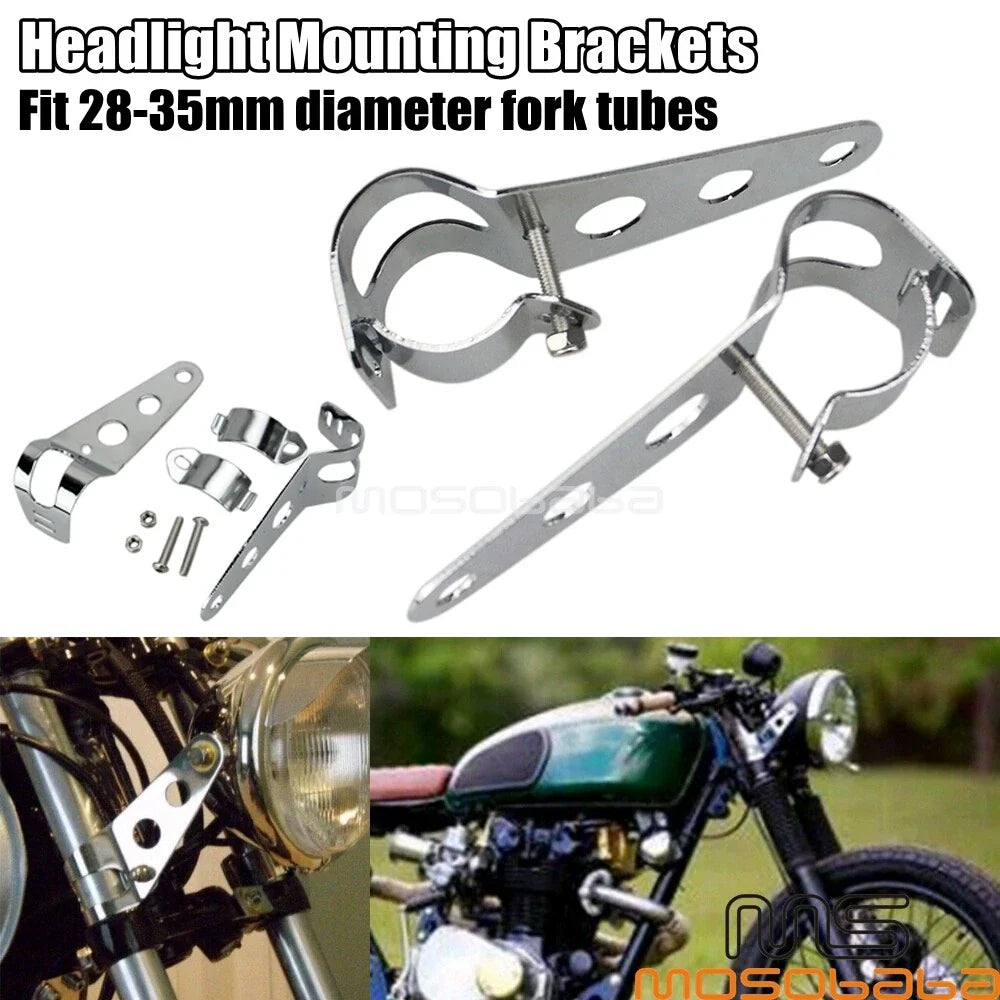 Adjustable Headlight Mount Bracket for Motorcycle 28-35mm Fork Tube