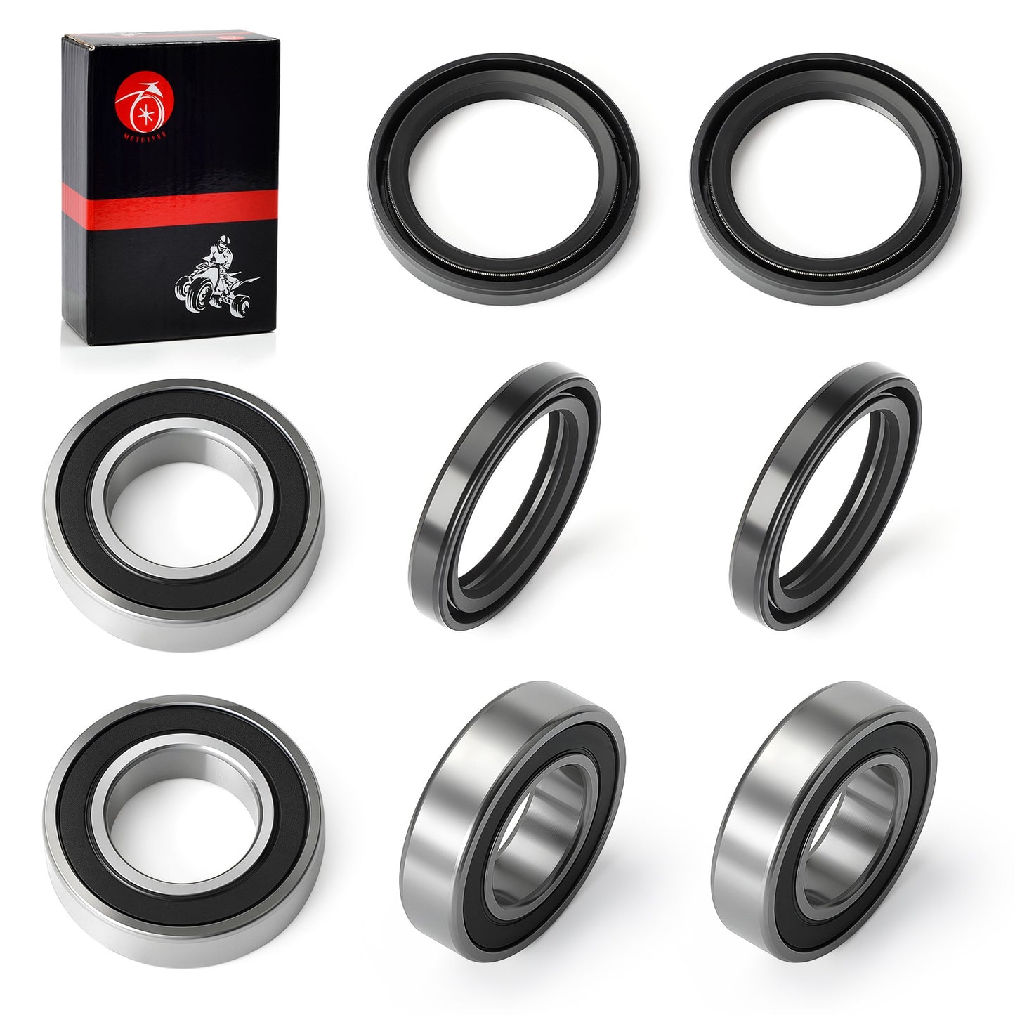 Set of 2 Front Wheel Bearing Seals for Kawasaki Mule (2010–2020)