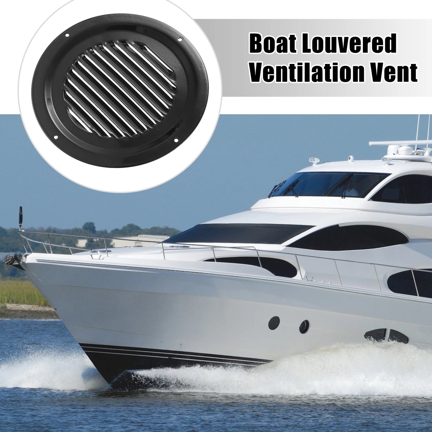 3X 6" Stainless Steel Louvered Vent for Boat (Ventilation Panel Cover)