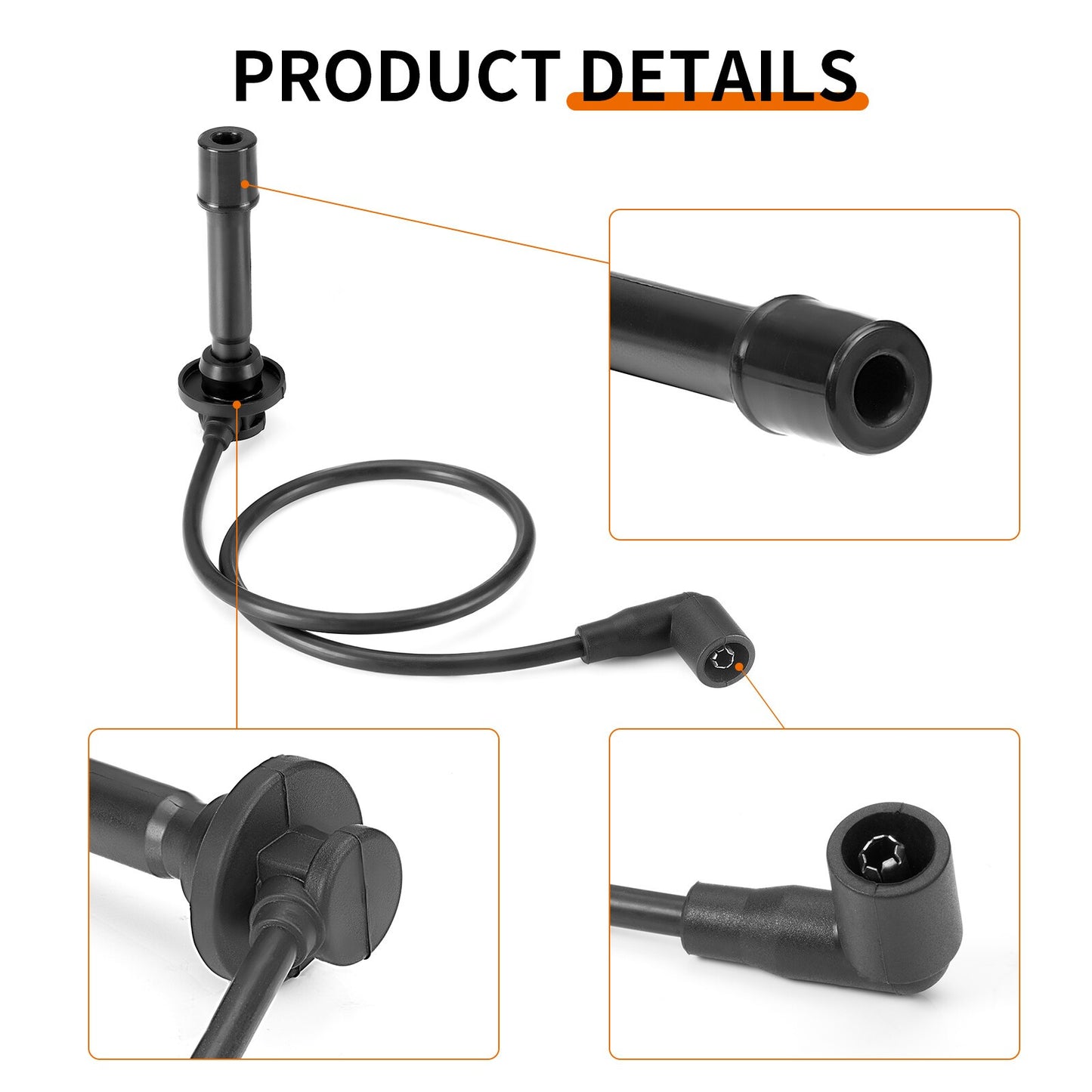 Spark Plug Cap & Wire for Kawasaki Mule PRO-FX PRO-FXT (2015–2023)