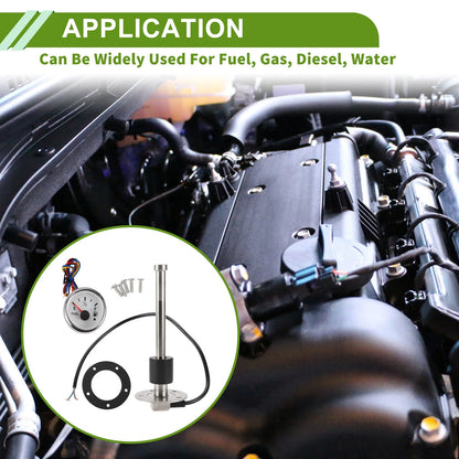 Fuel Sending Unit and Gauge Kit 240-33 Ohm for Boat Car Vehicle
