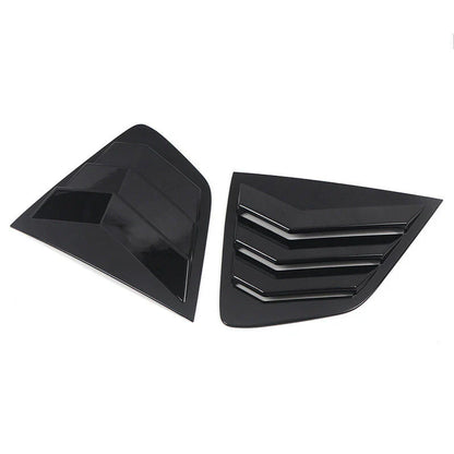 2 x Glossy Black Vent Scoop Louver Cover for Nissan Rogue (2014–2021)