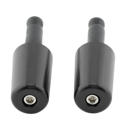 Black Handlebar Hand Grips & End Caps for Universal Motorcycle