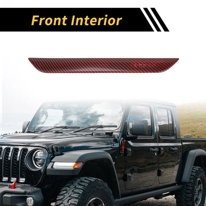 Passenger Side Interior Seat Handle for Jeep Wrangler JL JLU (2018–2023) Carbon Fiber Red