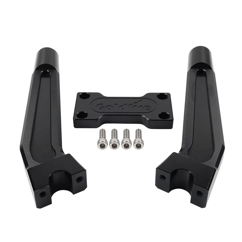 Black 10" Pullback Handlebar Risers Clamp for Harley 1" Handlebar