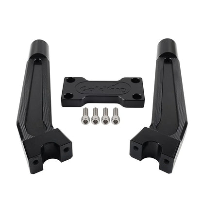 Black 10" Pullback Handlebar Risers Clamp for Harley 1" Handlebar