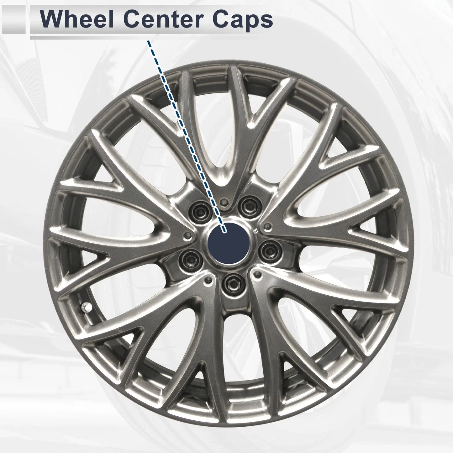 Wheel Center Caps for Lexus LX570 (2017-2020) - Silver Tone Plastic 1 x Pc