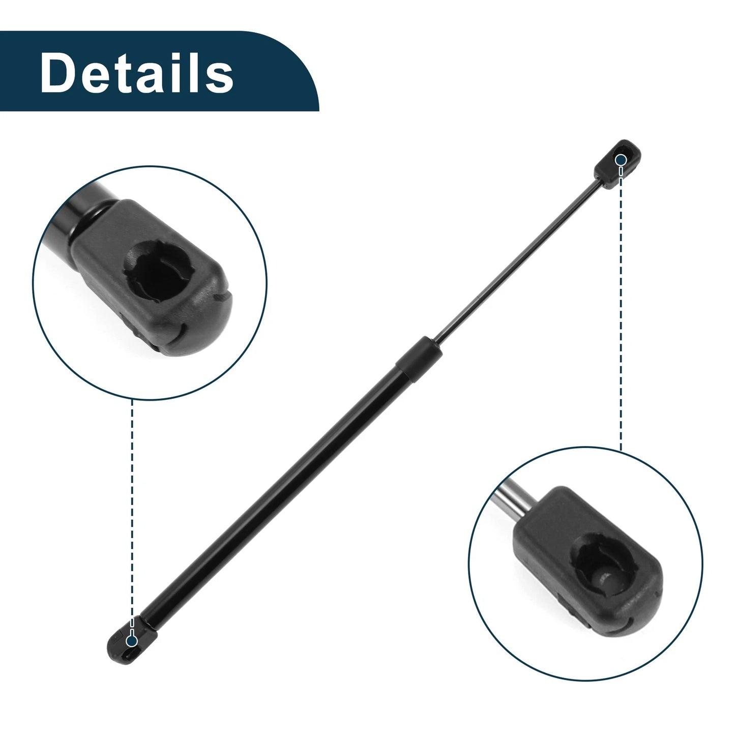 Set of 2 Rear Window Glass Lift Supports for Jeep Commander (2006–2010)