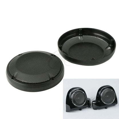 6.5" Black Lower Vented Speaker Grills for Harley Touring (1983-2024)
