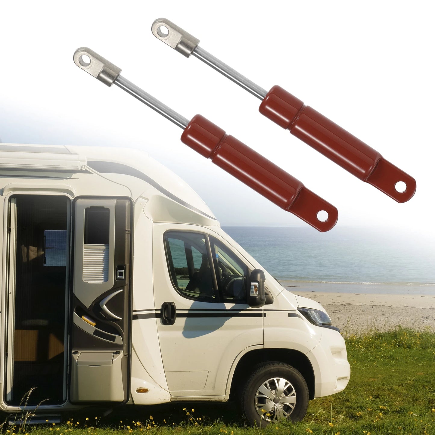 2X 4" Red Lift Supports Struts Shocks Gas Spring for Universal