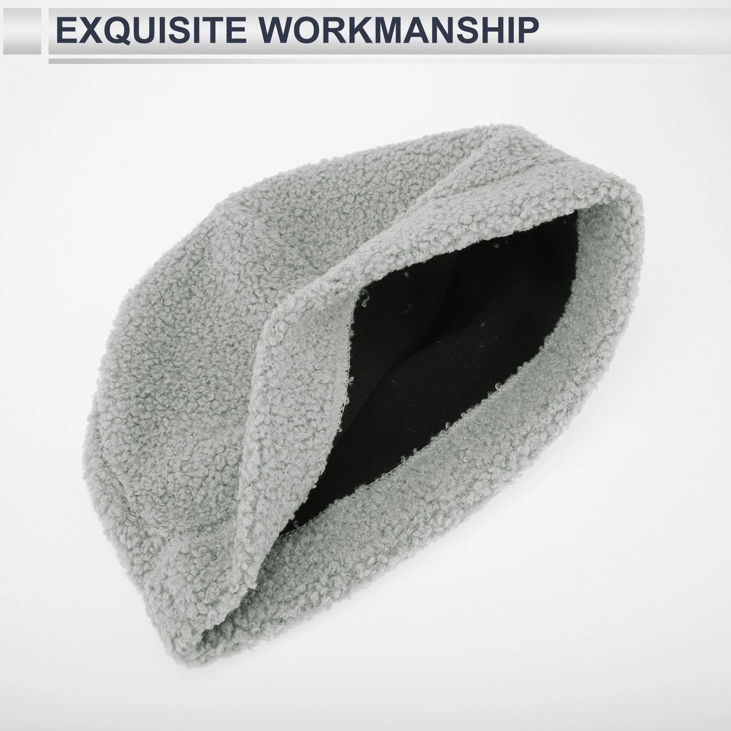 Cycling Hat for Universal Fit (1 Pcs) - Light Gray Polar Fleece