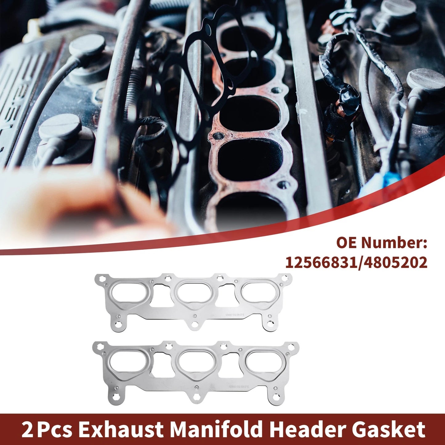 2X Exhaust Manifold Header Gasket for Chevrolet Captiva (2006–2022) No. 12566831