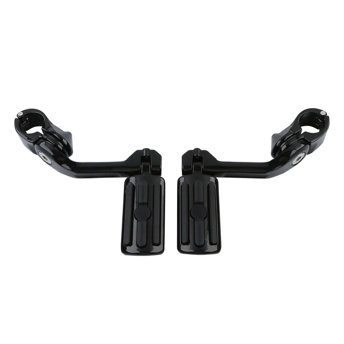 Mustache Engine Guard Crash Bar Footpegs Clamps for Harley Softail (2000-2017)