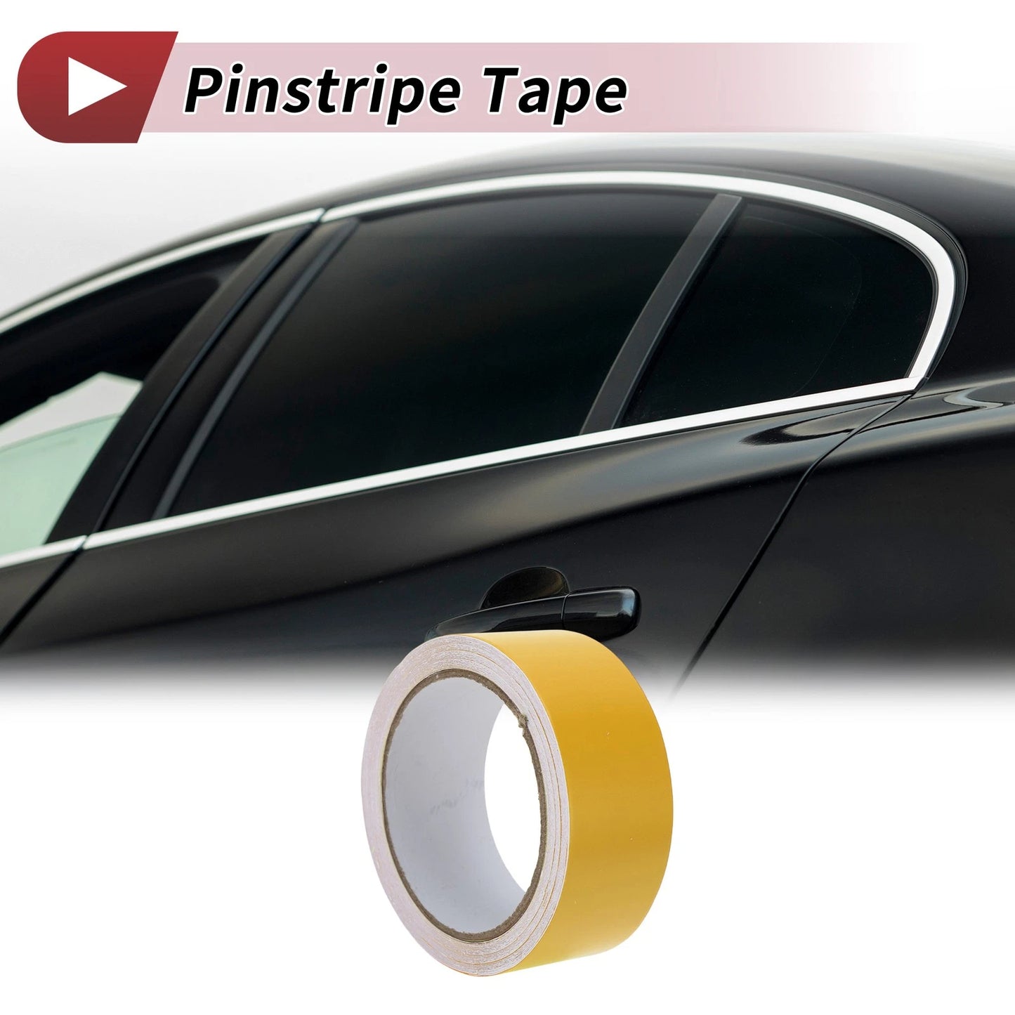 Pinstripe Tape 50mmx10m for Car Motorcycle Boat Matte Yellow