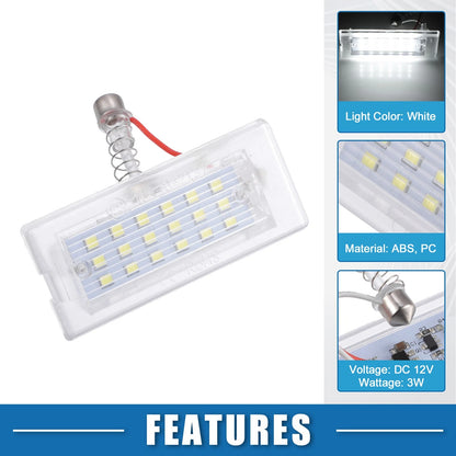 2X White LED License Plate Light 51137062293 for BMW X5 (2002–2006)