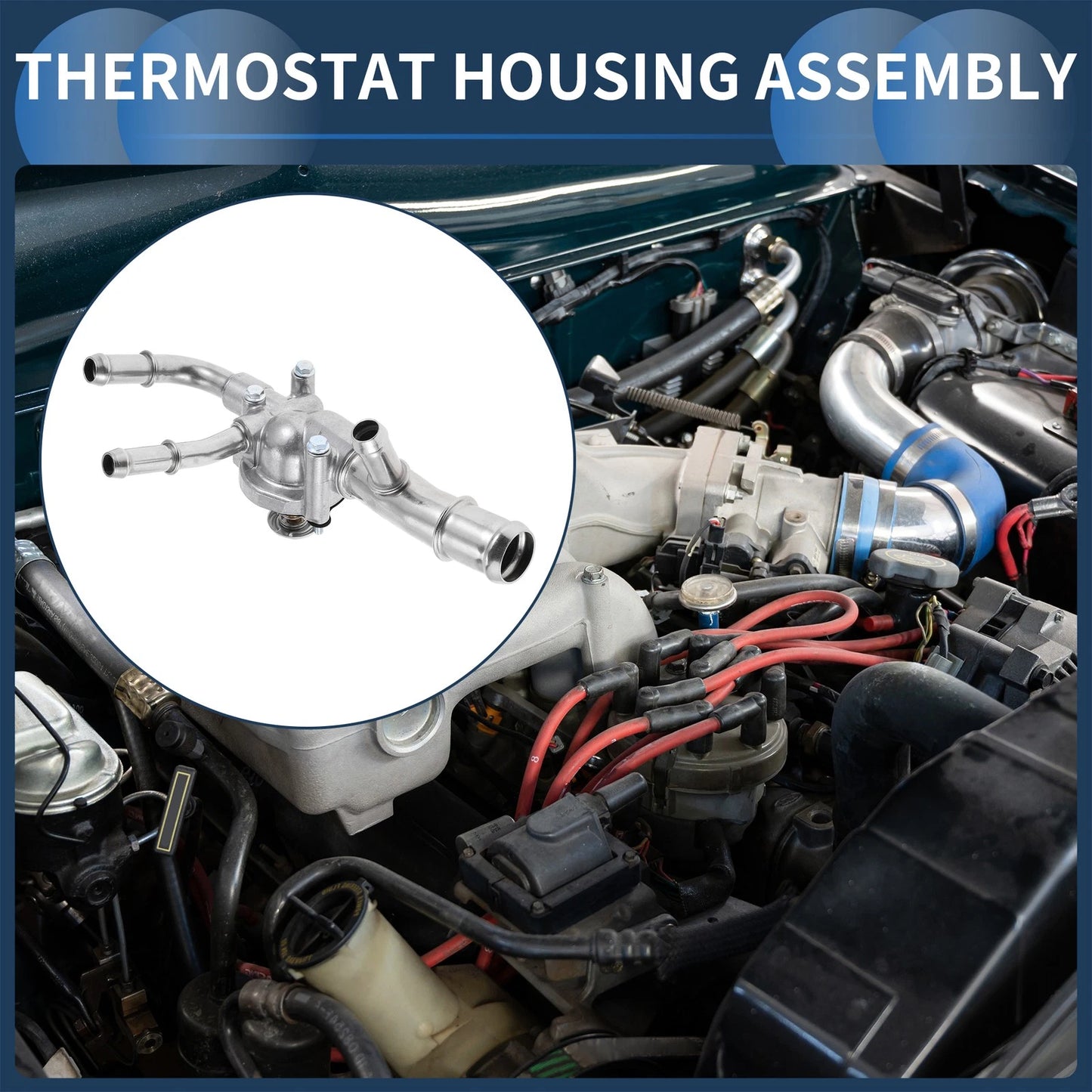 Engine Coolant Thermostat Housing Assembly for Chevrolet Impala V6 2014–2019