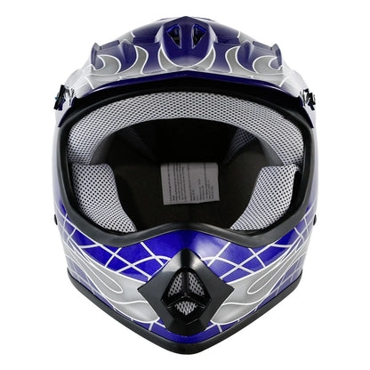 Youth ATV Helmet Goggles Gloves for Kids Motocross Dirt Bike Skull DOT US
