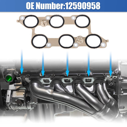 Lower Intake Manifold Gasket for Buick LaCrosse, Saturn Outlook (2005–2009) No. 12590958