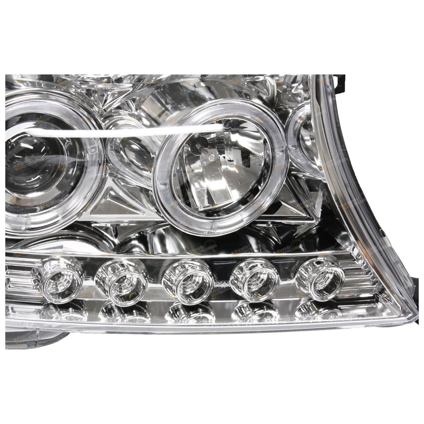 Angel-eye Projector LED Chrome Headlights for Landcruiser 200 Series(2007–2015)