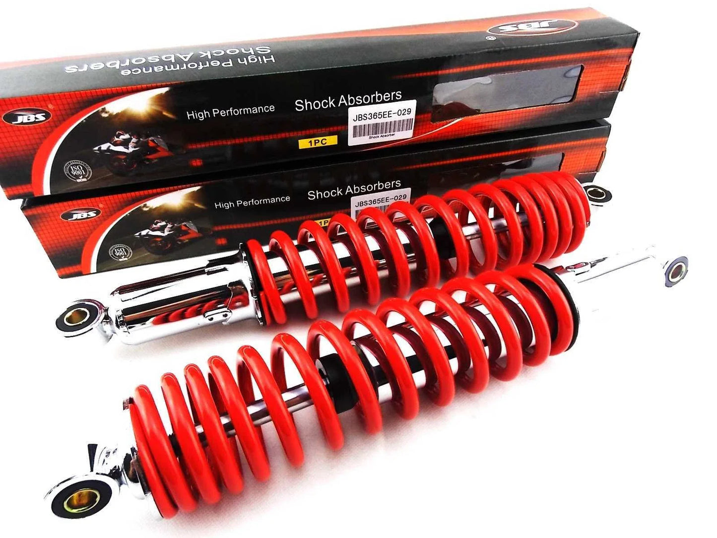 365mm JBS Red/Chrome Shock Absorbers for Honda MT125 Elsinore