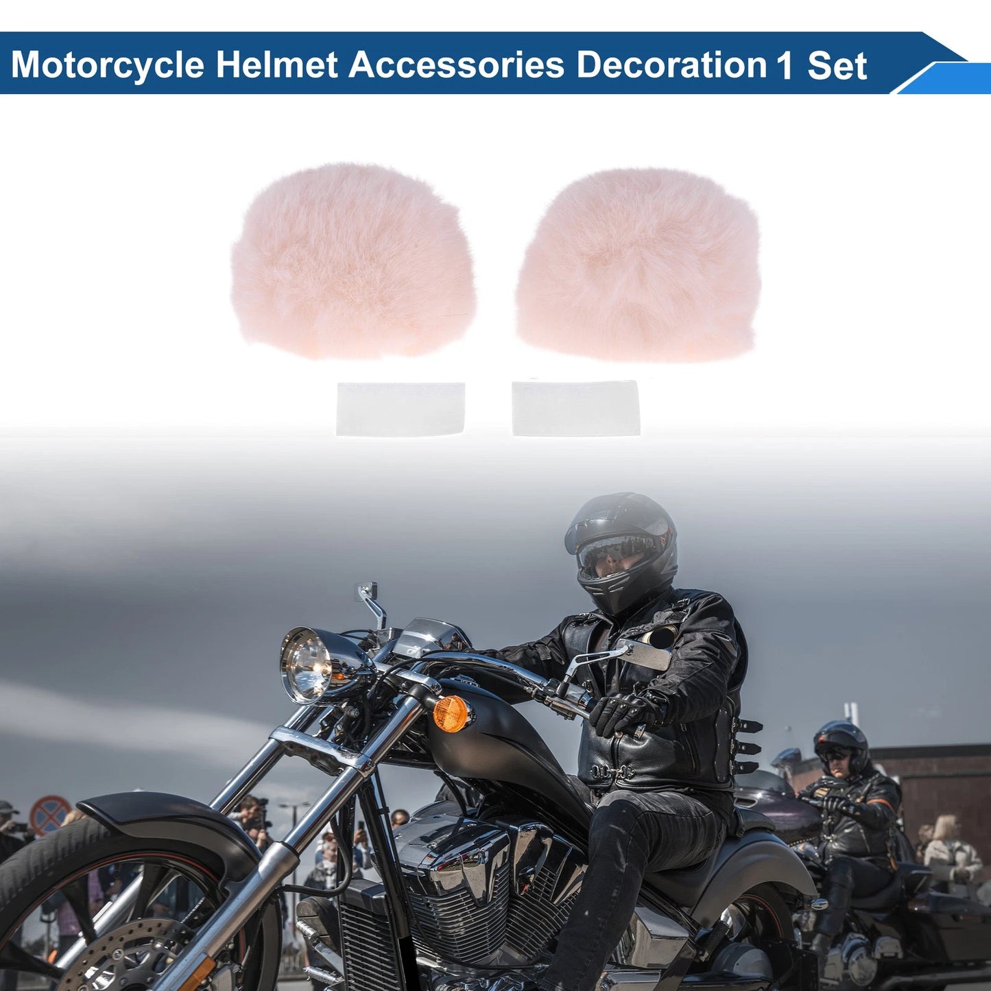 Plush Sticker Set for Motorcycle Helmet Accessories