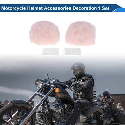 Plush Sticker Set for Motorcycle Helmet Accessories