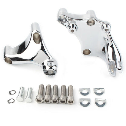 1" Handlebar Mount Clamps Riser for Harley Dyna Softail Touring