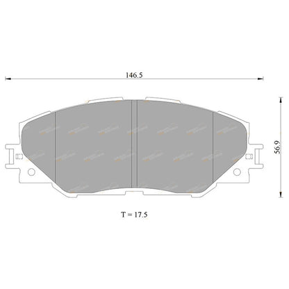 Front Disc Brake Pad Set for Toyota RAV4 (2006–2013)