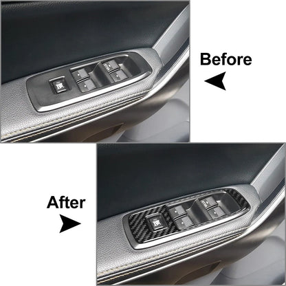 Carbon Fiber Window Lift Switch Panel Cover for Ford Ranger Sport (2015–2022)