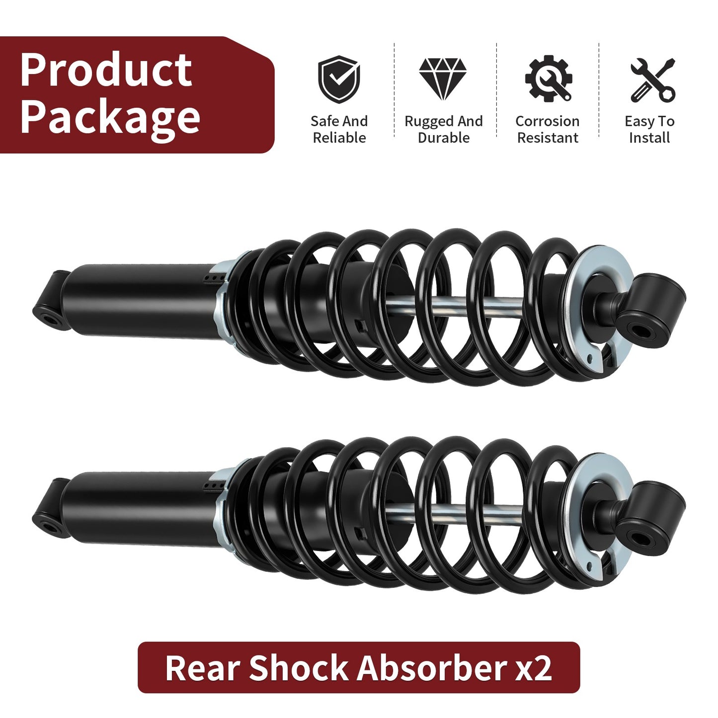 Set of 2 Rear Shock Absorbers for Polaris Sportsman 550 850 Touring (2010)