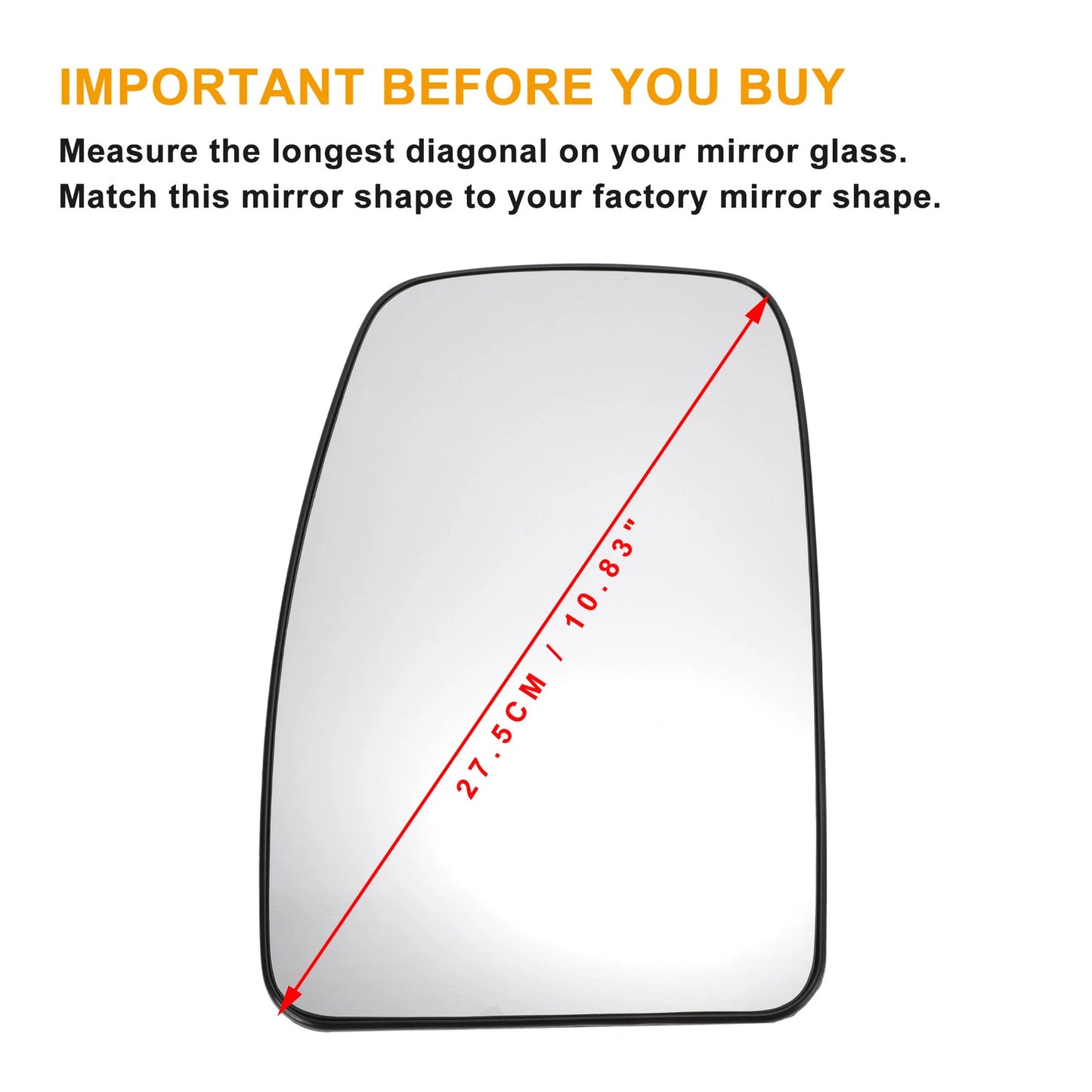 Left Side Heated White Mirror Glass for Nissan Opel Renault