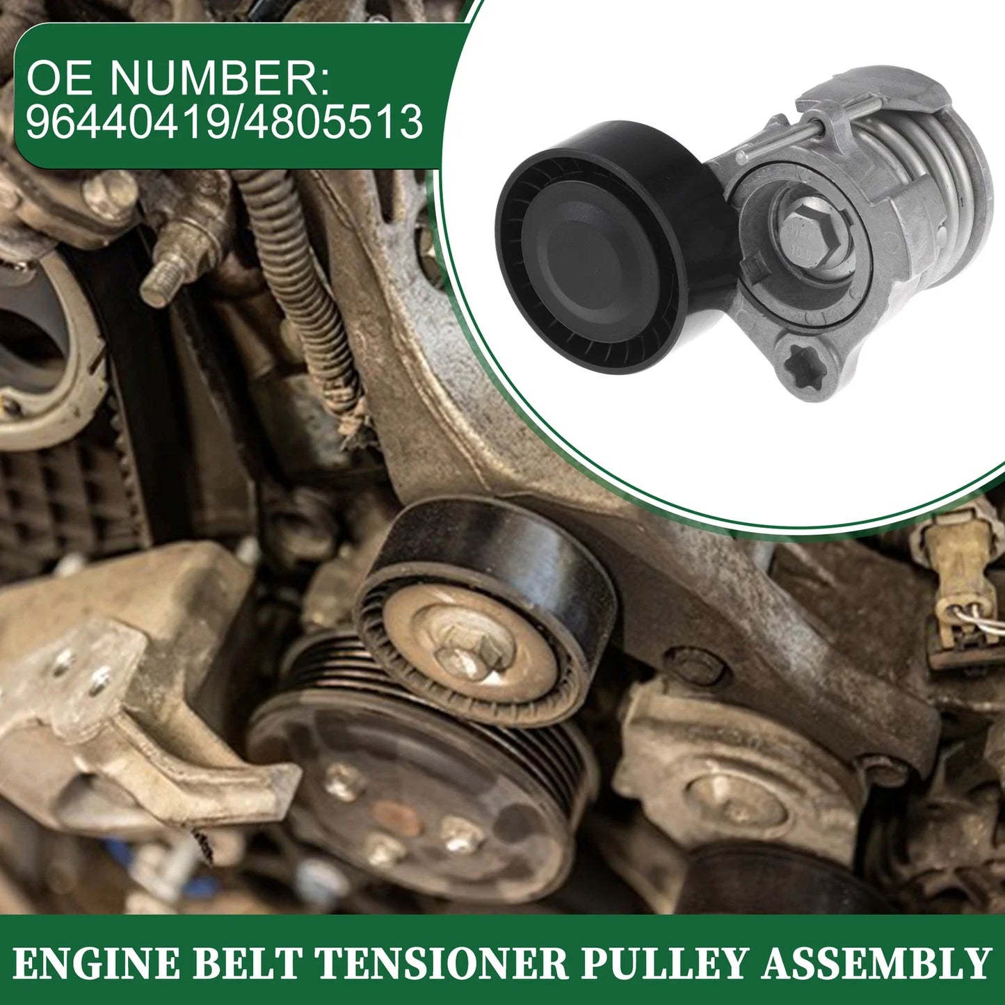 Belt Tensioner Pulley Assembly for Chevrolet Nubira Saloon (2003-2008)