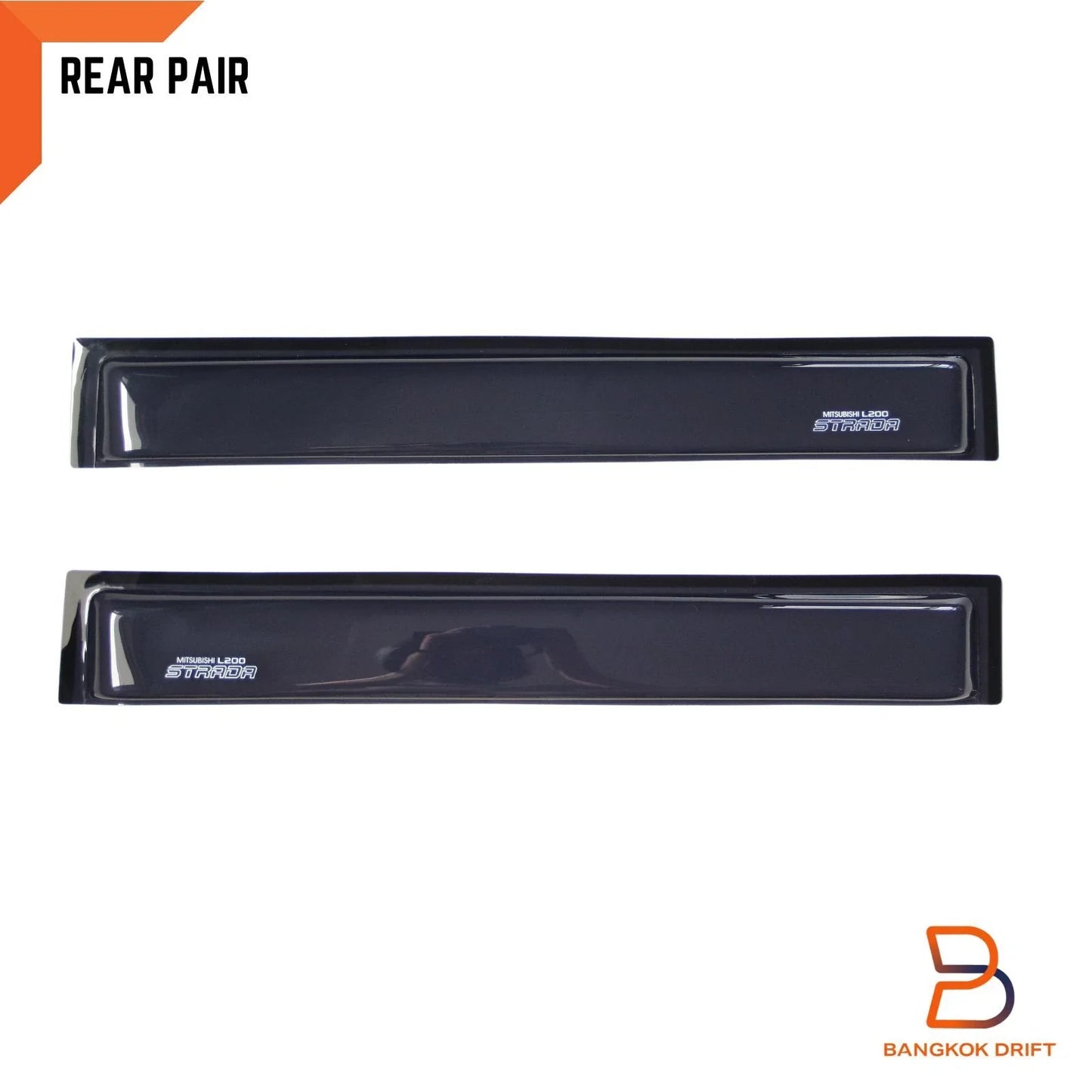 Slim Door Visors for Mitsubishi Triton MK 4-Door Ute (1996-2006)