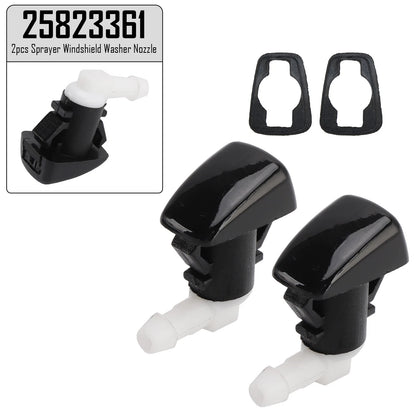 2pcs Windshield Washer Nozzle Spray for Cadillac SRX (2004–2016) 25823361 E