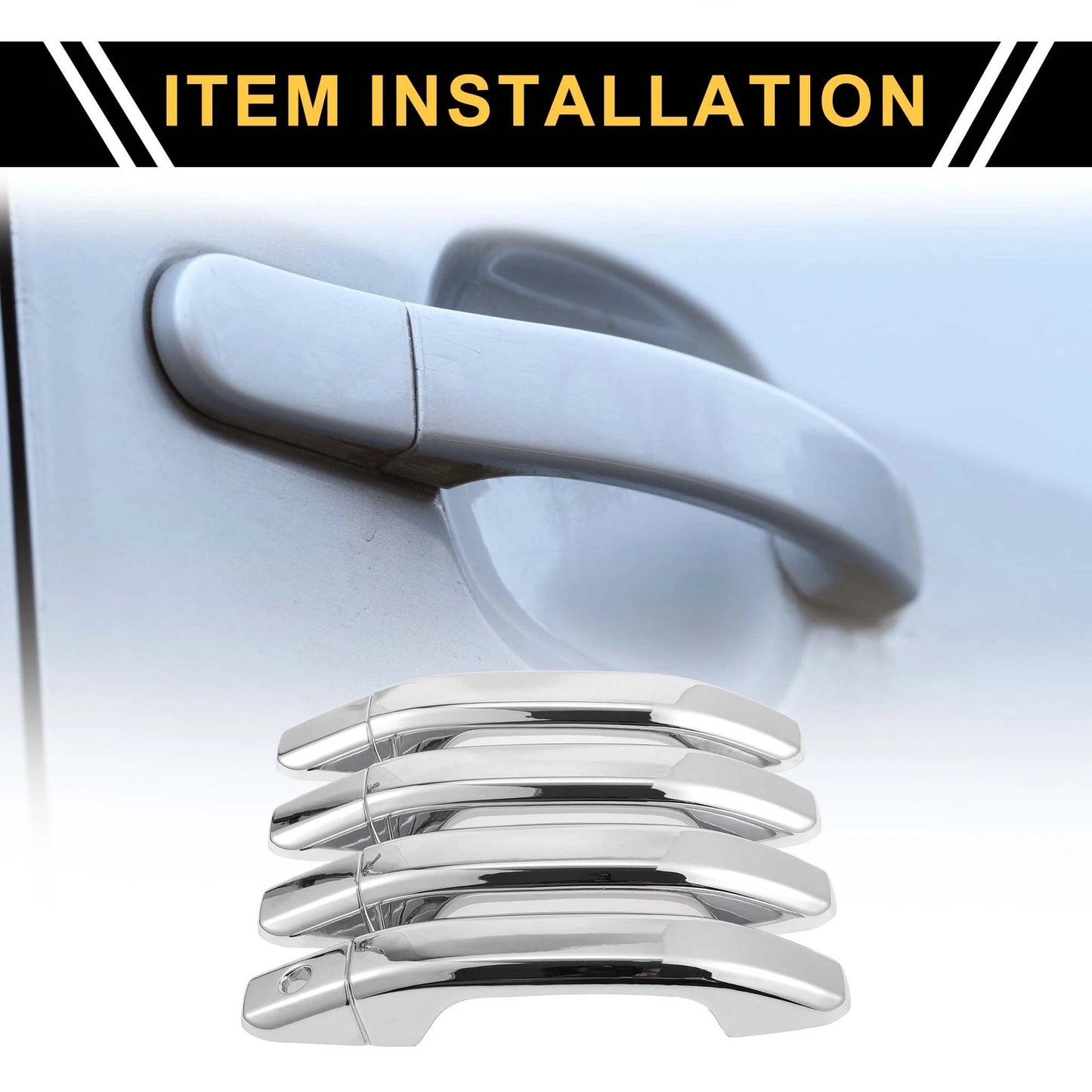 Set of 4 Exterior Door Handle Covers for GMC Yukon (2015–2023) Chrome