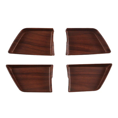 Wood Grain Inner Door Handle Bowl Cover Frame 4x for Toyota Tacoma (2024–2025)