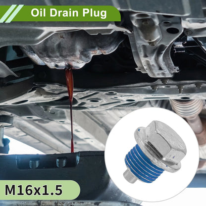 Set of 2 M16x1.5 Copper Oil Drain Plug with Gasket for Car Motorcycle