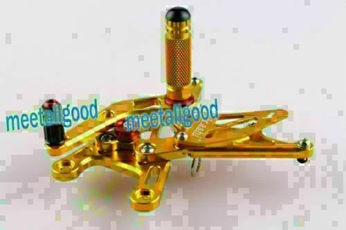 Adjustable Rearset Footpegs Set for Yamaha YZF R1 (2009–2011) 10 Gold