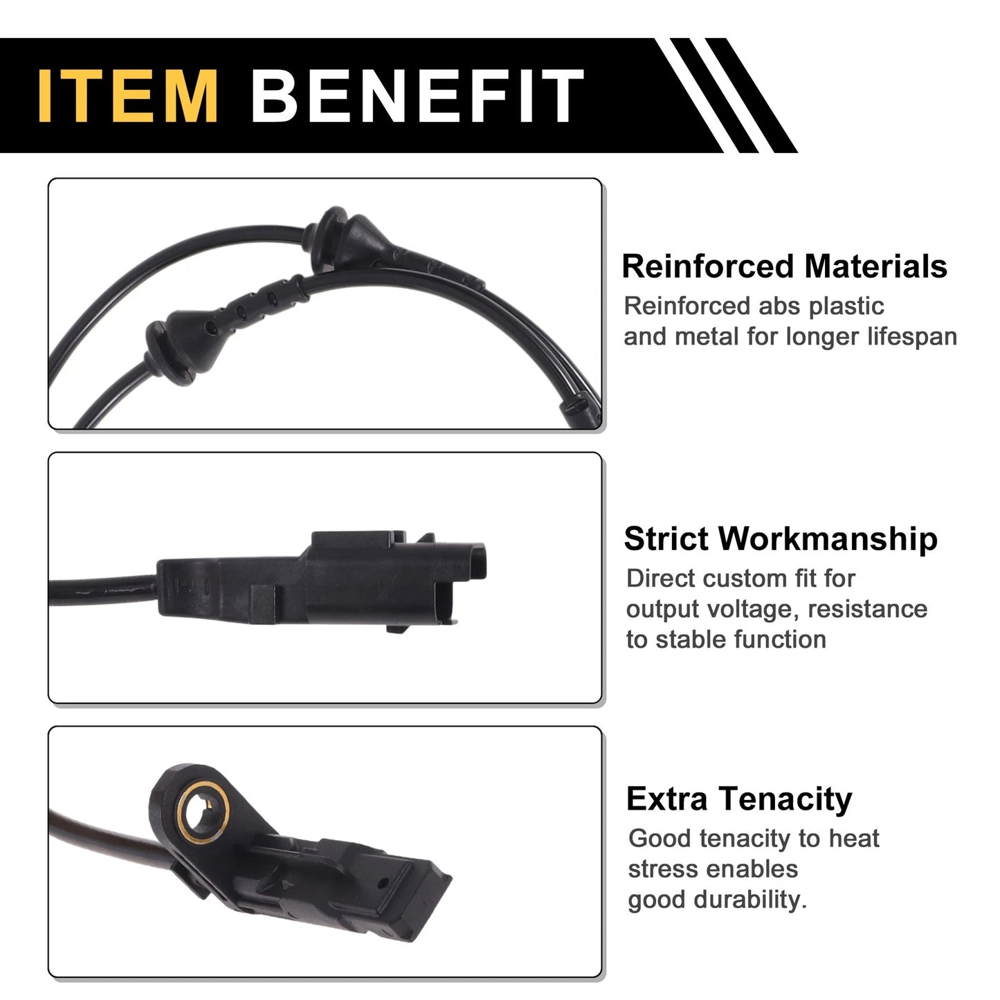 ABS Wheel Speed Sensor No. 9661965680 for Ford Mustang (2015–2023) Front Right