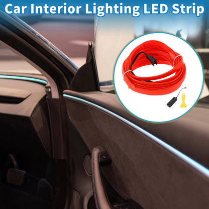 LED Strip Neon Wire Lighting for Car Interior (Battery Box 3V)